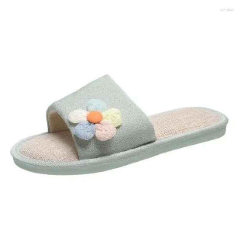 Slippers Vrouwen Lente Mode Ondiepe Platte Schoenen Dames Open Teen Strand Casual Slippers Vrouwelijke Bloemen Zapatos De Mujer