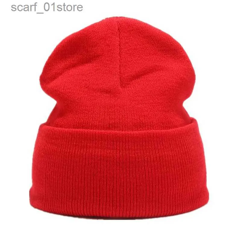 帽子のスカーフセット冬の帽子新しいビーニーニット編集されたかわいい帽子la autumn womens beanie cs暖かい帽子女性レッドCユニセックス24319