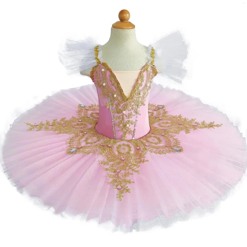 Stage Wear Ballet Tulle Robe Professionnel Swan Lake Ballerina Pancake Tutu Costume Adulte Femmes