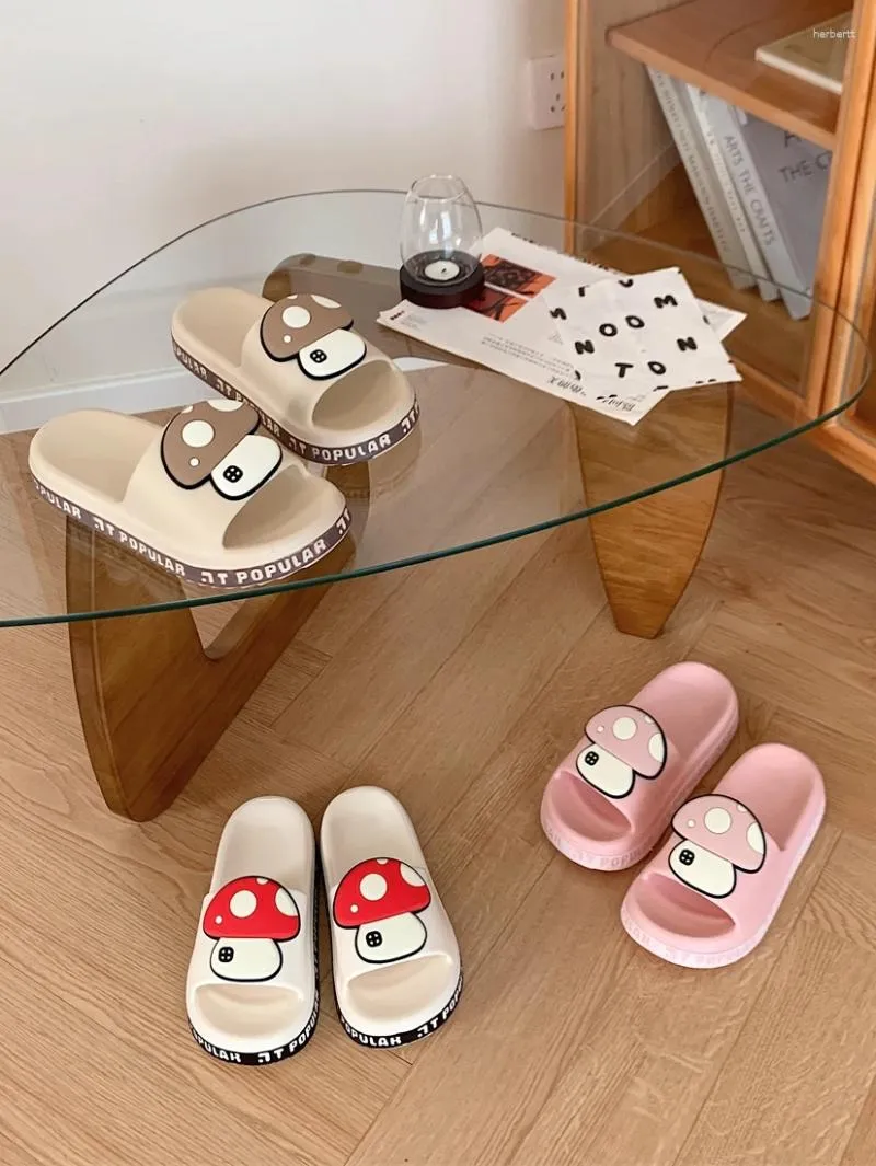 Slippers Women Cute Mushroom For Men And Couple Summer Thick Sole Slipper Anti Slip Soles