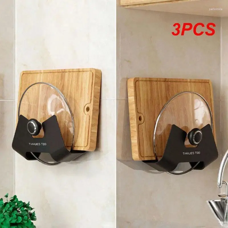 Rangement de cuisine 3 pièces porte-couvercle de casserole mural suspendu pour support de couvercle de casserole organisateur en plastique