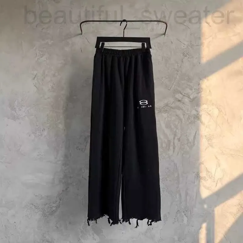 Designer de pantalons pour hommes La version correcte des pantalons usés et artisanaux de Paris B, pantalons longs décontractés pour hommes et femmes RLUT