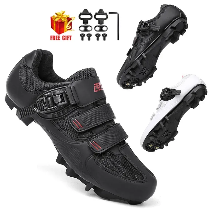 Footwear 2024 MTB Cycling Shoes Men Mountain Footwear Racing Road Bicycle Flat Clit Sneaker Cleat Women Dirt Speed Route Bike Biking Spd