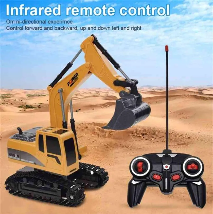 RC Trucks Mini Remote Control Bulldozer 124 Alloy Plastic Engineering Car Dump Truck Crane Excavator Electric Vehicle Toys Gift 217407509