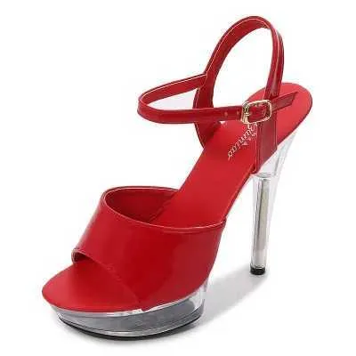 Scarpe eleganti Sandali estivi Donna Drag Queen Tacchi alti 13-15CM Piattaforma Ladies Open Toe Donna Matrimonio Big Size 34-43 H240321B0TIZQKG