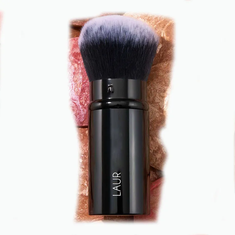 LAUR LER Retractable Makeup Brush Black Professional Powder Brush