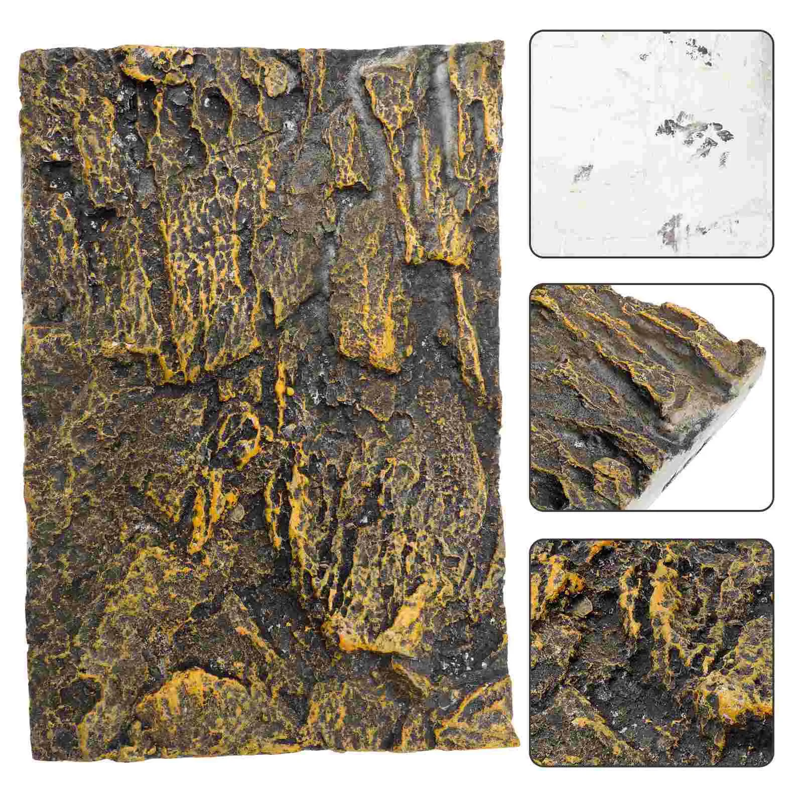Tło płyta skalna 3D Tapeta rybne akwarium tła gadają obudowę pu dekoracyjny terrarium kora 240307