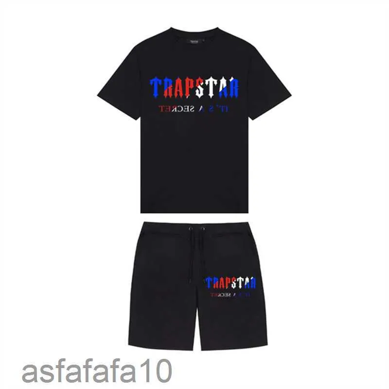 Trapstar Mens Tracksuits t Shirt Shorts 2-piece Set Short Sleeve Beach Suits Fashion Letter Print Casual Running Walking Sports Suit S-3xl 33OR