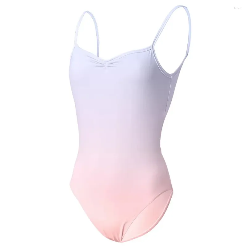 Body per abbigliamento da balletto da palcoscenico per collant da ginnastica a gradiente multiplo. Body per yoga aereo