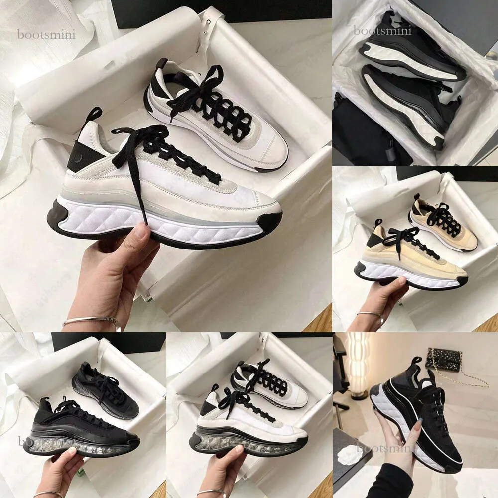 2024 New Luxury Designer Running Sneaker Shoe Women White Sports Round Head Lacing Air Cushion Height Casual Trainers Classic Girl Lace-up Shoes Plus Size 41 42