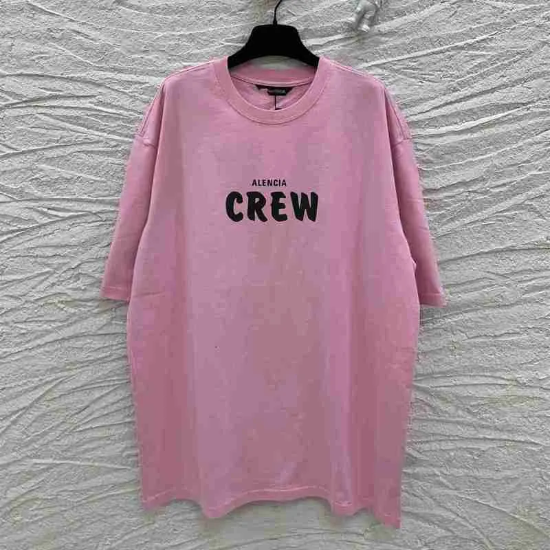 Designer High Edition zomer nieuwe luxe mode B Home CREW medewerker exclusieve print OS losvallend T-shirt met korte mouwen voor heren en damesCB8D