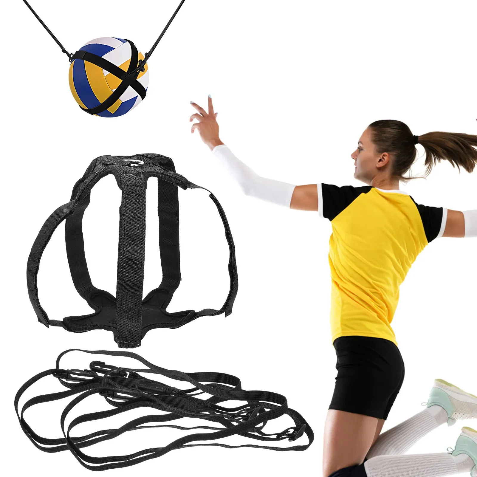 Volleyball-Trainingsgürtel, vertikaler Sprungtester, Werkzeug, Ausrüstungssetzer, Schlagtrainer, großer Übungsspieß für 240318