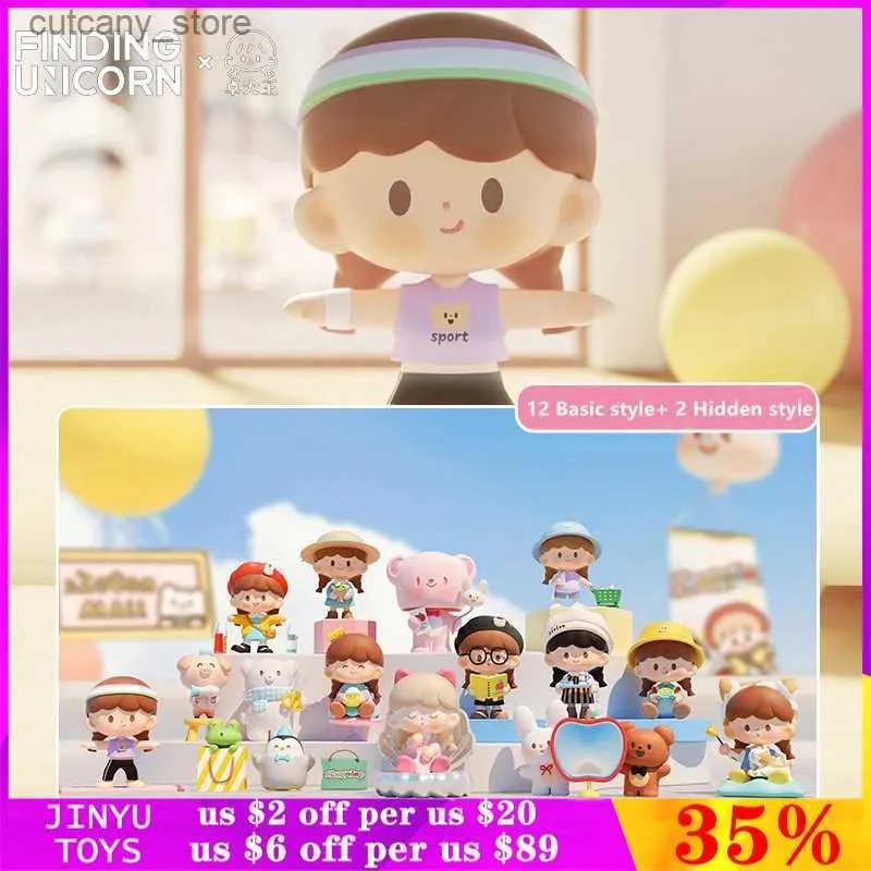 Action Toy Figures Original zZoton Mall Opening Series Blind Box Toy Model Confirm Style Cute Anime Figure Collectible Childrens Surprises Gift L240320