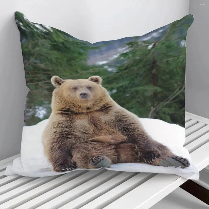 Pillow Bear Throw Pillows Cover On Sofa Home Decor 45 45cm 40 40cm Gift Pillowcase Cojines Drop