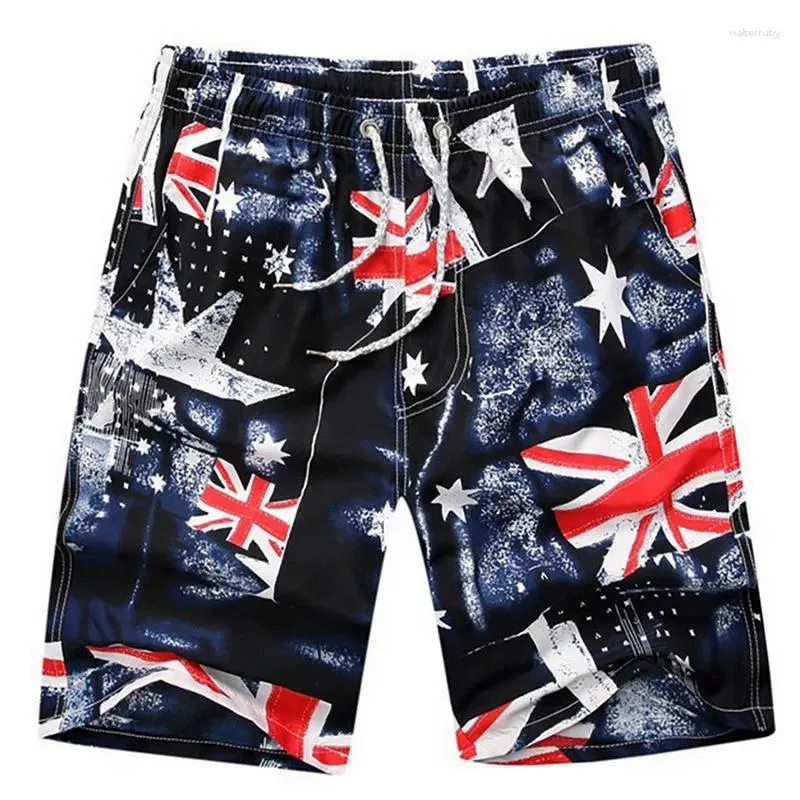 Roupa de banho masculina de secagem rápida cor shorts natação praia flor prancha de surf boardshorts masculino