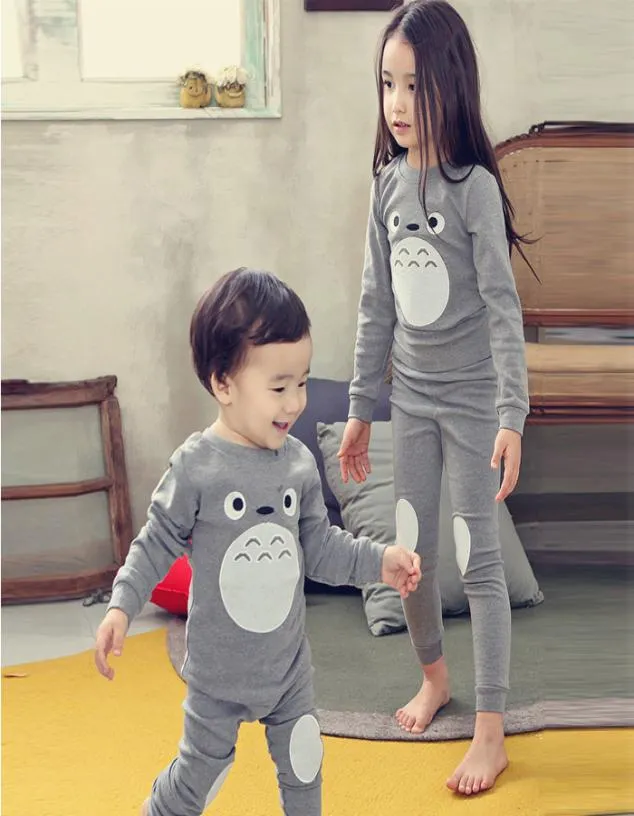 Herfst Kinderkleding Kinderkleding Set Jongens en Meisjes Pyjama Sets Totoro Nachtkleding Katoenen Pyjama5799756