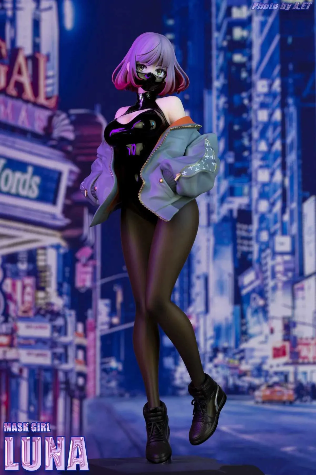 Action Toy Figures 24cm PVC Anime Soldier Model Luna Illustration by YD  Black Pink Mask Girl from Dhgate Action & Toy Figures - price 36.09