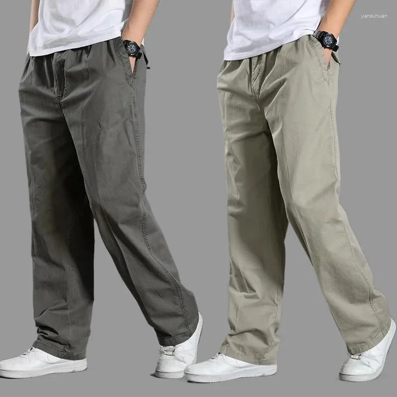 Pantalones para Hombre 95% algodón Cargo Ropa de Trabajo de verano primavera en tamaño grande Casual escalada Joggers pantalones de chándal Hombre pantalones de otoño