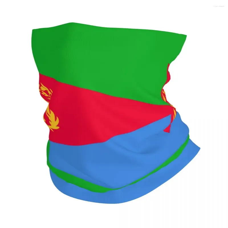 Bandanas bandeira da eritreia bandana pescoço gaiter para acampamento de esqui feminino masculino envoltório cachecol balaclava mais quente