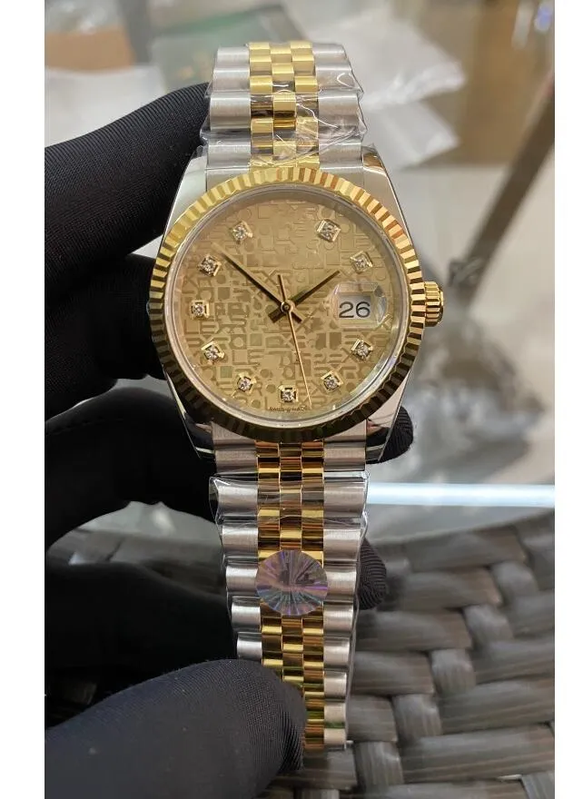 202425 QC A + Orologi da polso di buona qualità 126283 36mm giubileo in acciaio inossidabile con diamanti 2823 Movimento meccanico automatico da donna Orologio da donna