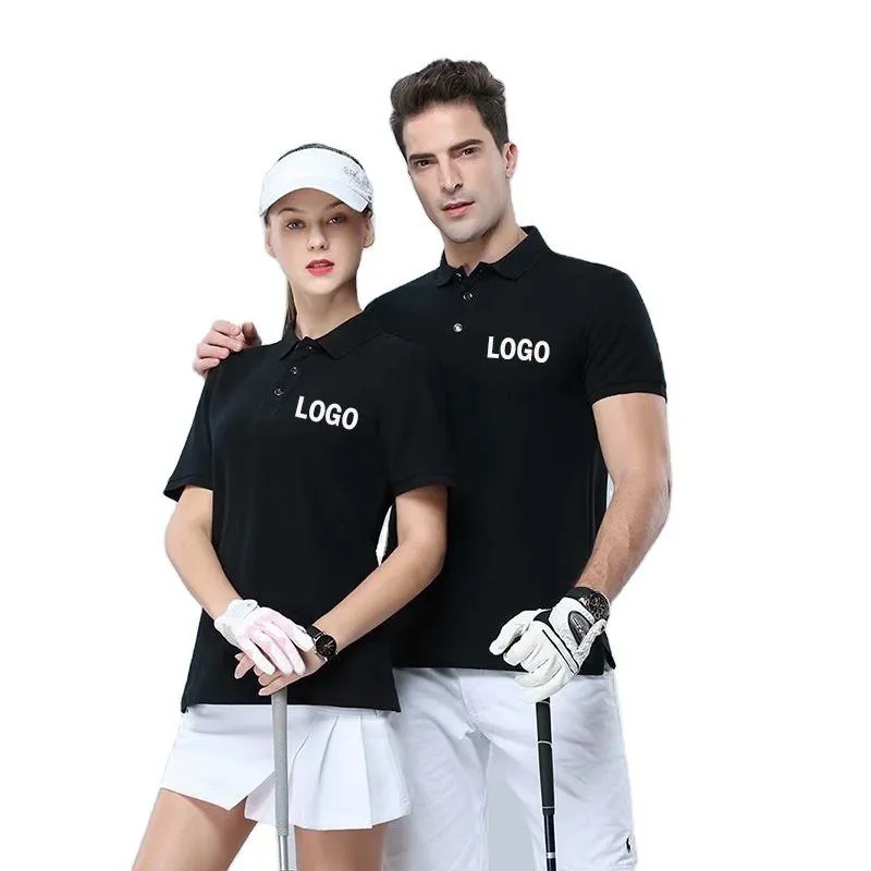 High Quality Wholesale Mens 100% Cotton Custom Embroidery Printed Blank Plain Golf Embroidery Polo T Shirts For Men Unisex