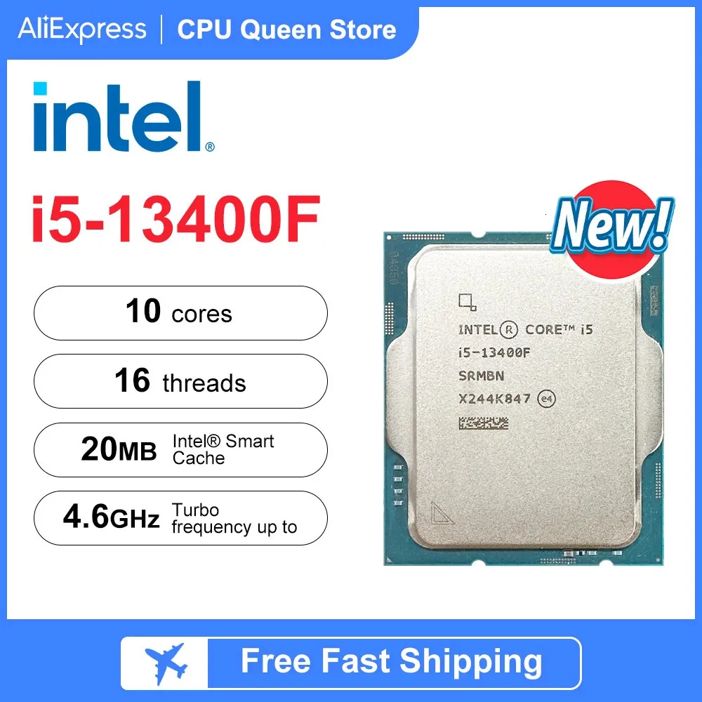 I513400F İşlemci 10 Çekirdek ve 16 İplikler 20m Önbellek 0 GHz LGA1700 Destekleme B660 B760 Fan Yok 240318