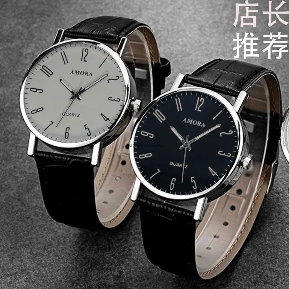 Yeni Amora Watch Korean Edition Business Moda Trendi Minimalist Kuvars Yetişkin Erkekler İzle Öğrenci Kemeri İzleme