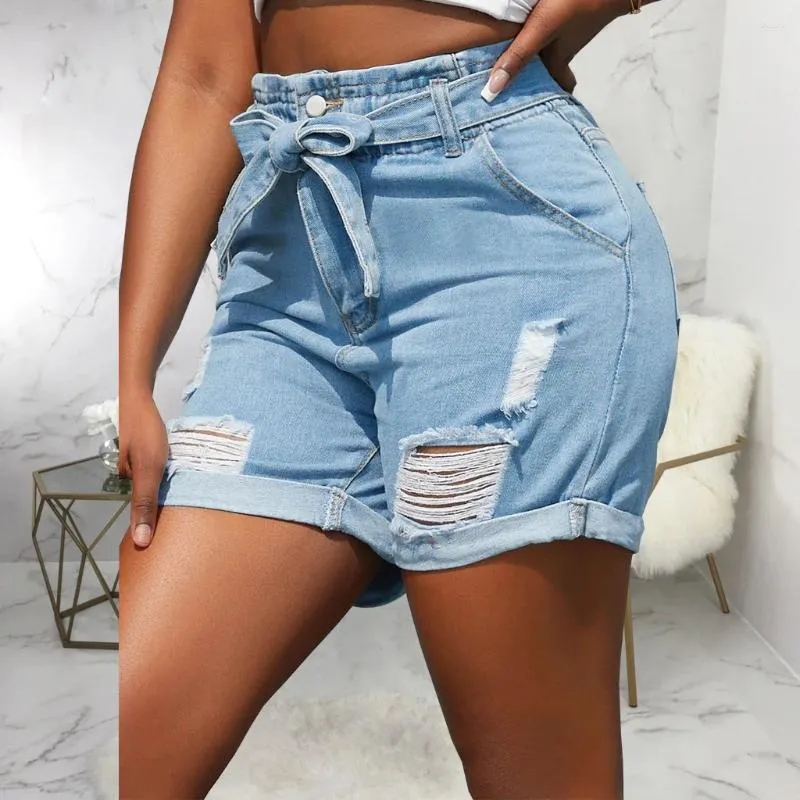 Shorts femininos LEDP 2024 Top Quality Sweet Hole Denim Livre Natureza Moda Calças Curtas Macacões Bandagem Mulheres Skinny