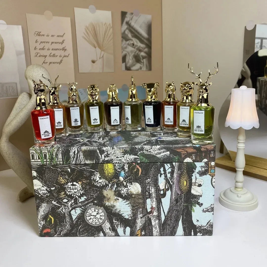 Portraits scent library perfume set 10PCS animals fragrance arthur teddy the duck helen mr sam duchess rose lady blanche contanse elegant smell 10ml with gift box