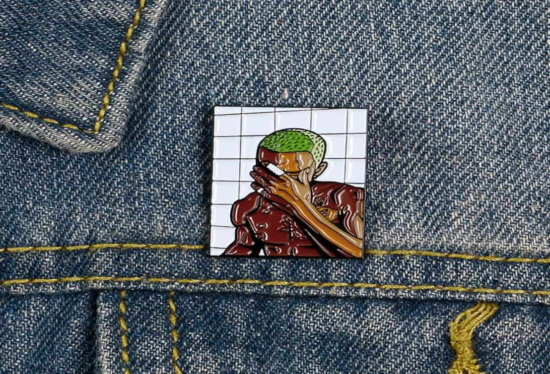 HIPHOP Rap Singer Badges Brooches Denim Shirt Lapel Pin Punk Cool Jewelry Friends Fans Gifts2824183