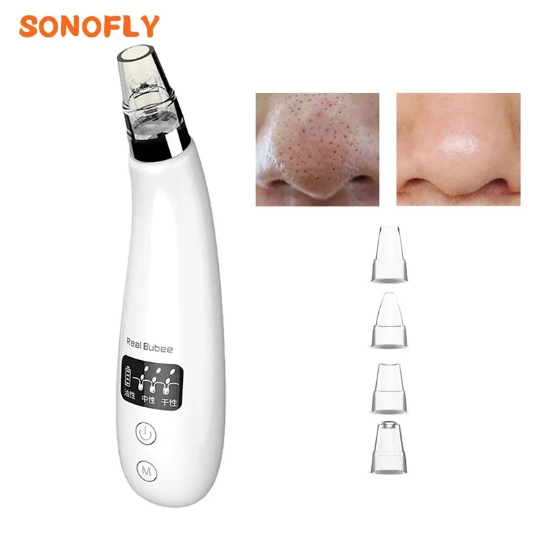 Removers Sonofly Facial Blackhead Remover Rechargeable Usb Electric Cleaner Vacuum Skin Care Nose Pore Acne Pimple Beauty Tool Rbx601