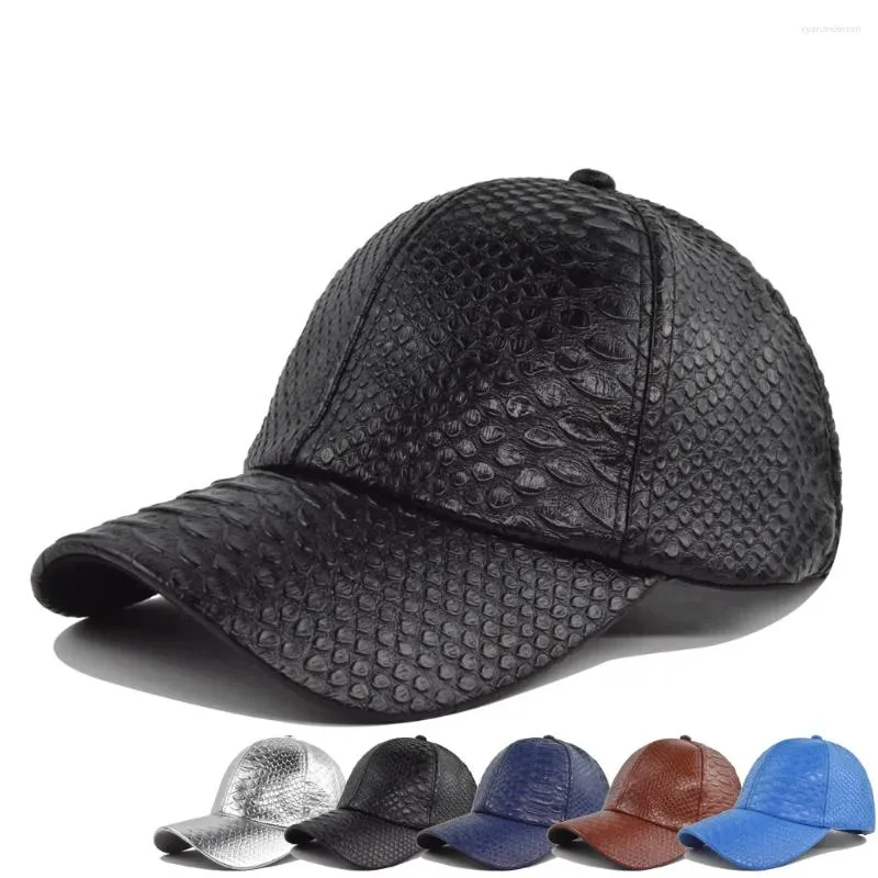 Ball Caps 2024 Krokodyl ziarno skórzane mężczyźni Wysokiej jakości czapka baseballowa marka mody Snapback swobodne sportowe gorras tato Kości Kości