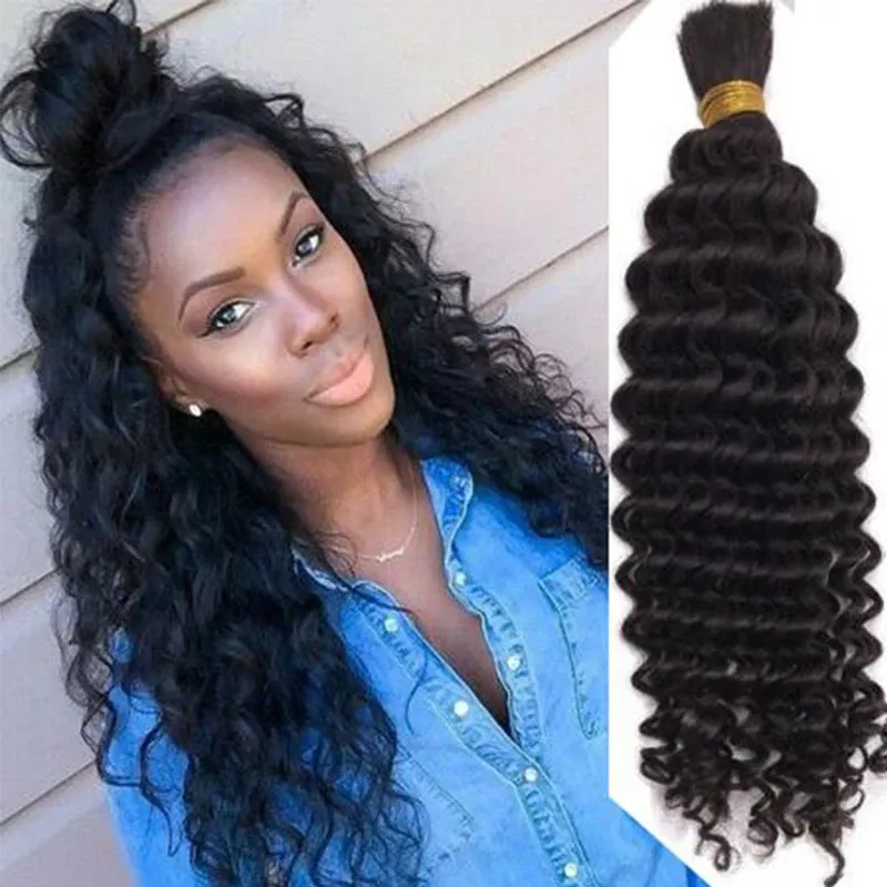 Pour Aimeyawig New Braiding 100% REMY REMY MALAYSIAN HEURS BULK PAS DE TRATS CHEL TEAVER TRAIDS BUNDLES S WIGS