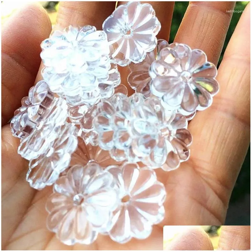 Decoração de festa 100 pcs 16mm contas de cristal transparente para lustre peças cortina acessórios decoração casa janela kawaii gota entrega otguz