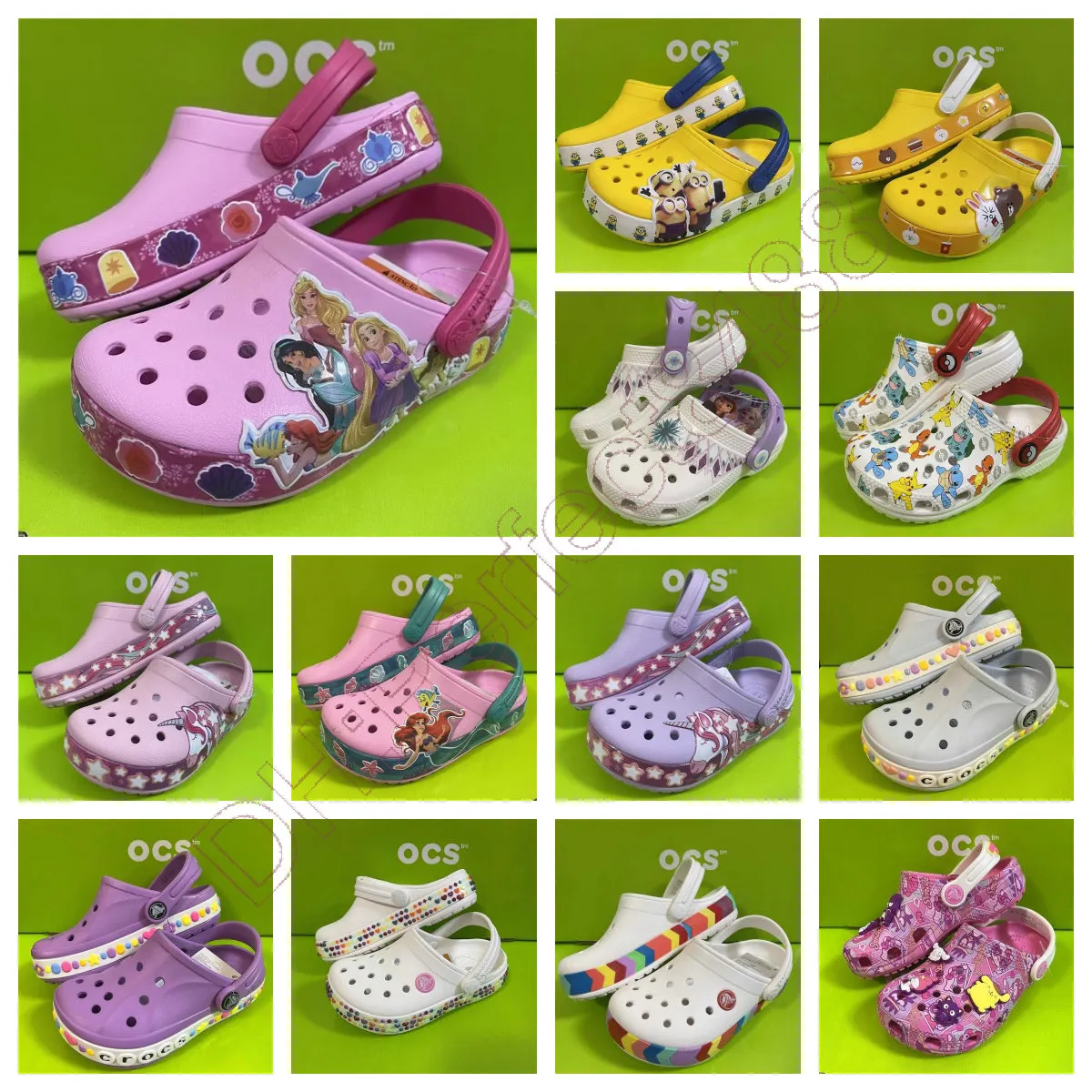 Sandalias EVA niños CrocClog Zapatos de cocodrilo antideslizantes Ligero cómodo Niños de alta calidad Verano Playa ventilar Diapositivas Diseñadores Zapatillas de dibujos animados A-27