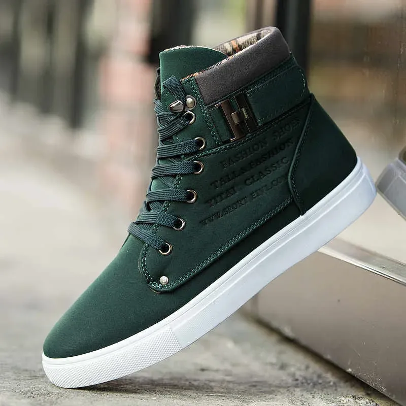 Schoenen heren vulcanisatie schoenen mannen lente herfst top mode sneakers vatup high style stevige kleuren man platte sneaker homme boy schoenen