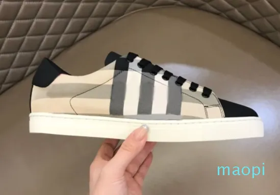 Män skor check sneakers designer sneaker vintage bomull sko klassiska ränder tränare plattform skor tryck låg top canvas tränare