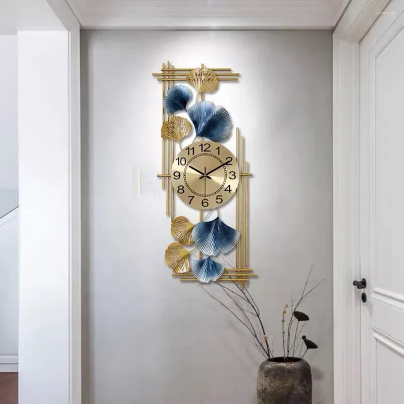 Horloges murales Horloge Métal Fleur Design Suspendu Artisanat Pour Salon Porche Chambre Décor À La Maison Montres Muettes