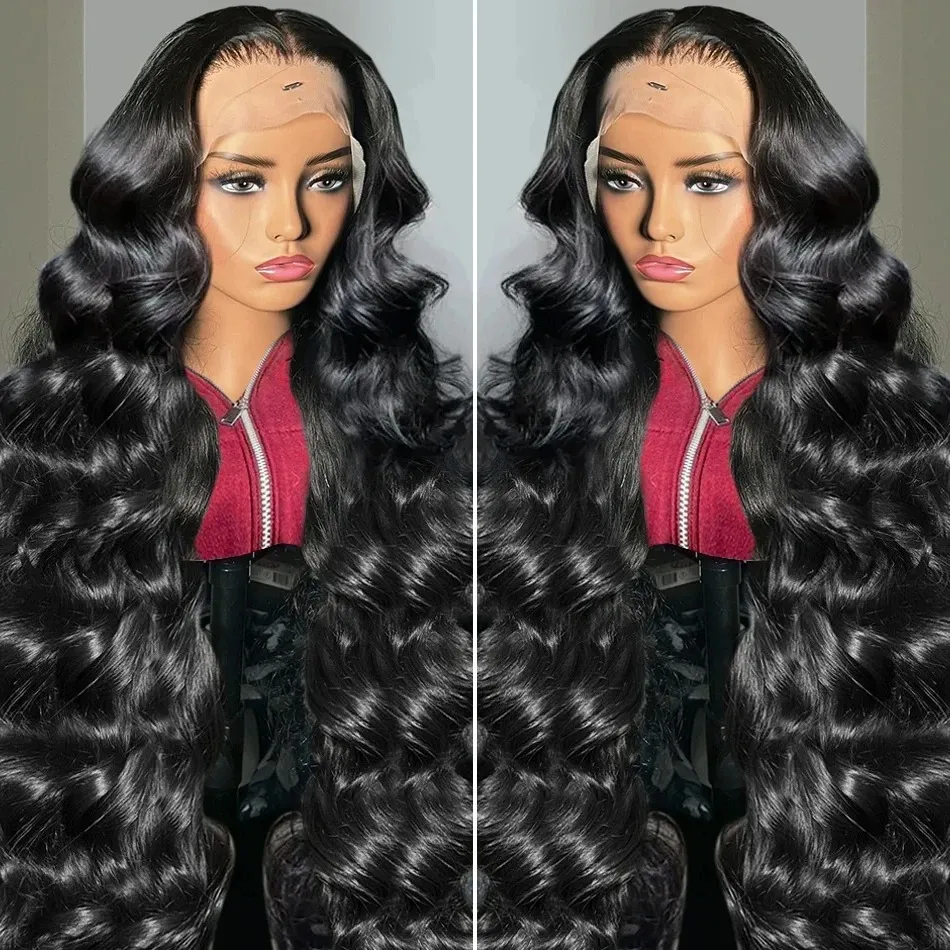 40 Inches HD Lace Frontal Wig 13X4 Transparent Human Hair Body Wave 250 Density Glueless 5X5 Closure Wigs for Women
