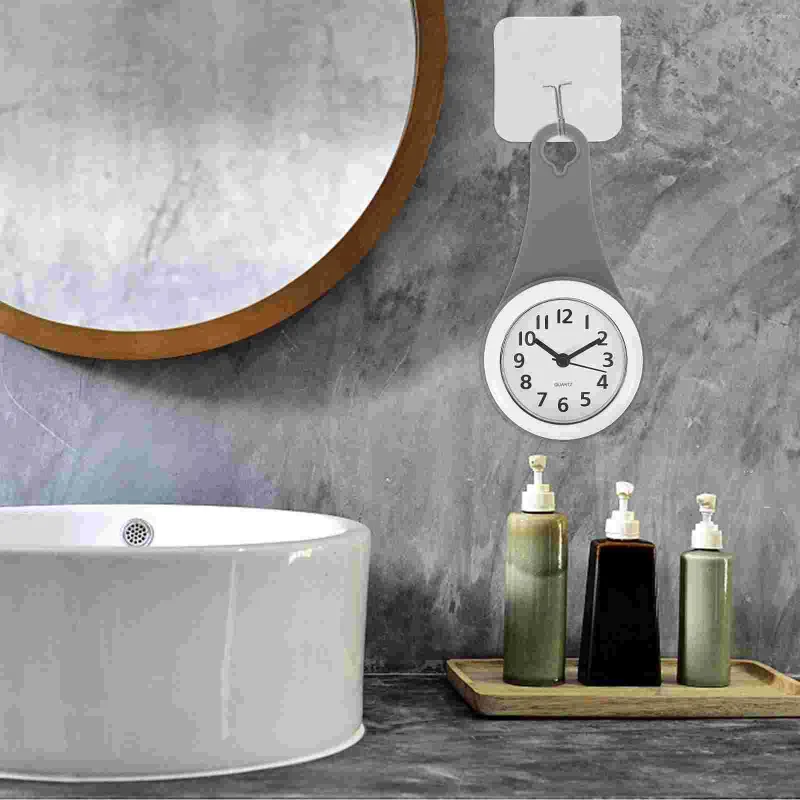 Horloges murales Rack de serviette de la salle de bain Assure de salle de bain Corloge numérique Crochet Douche de douche opérée