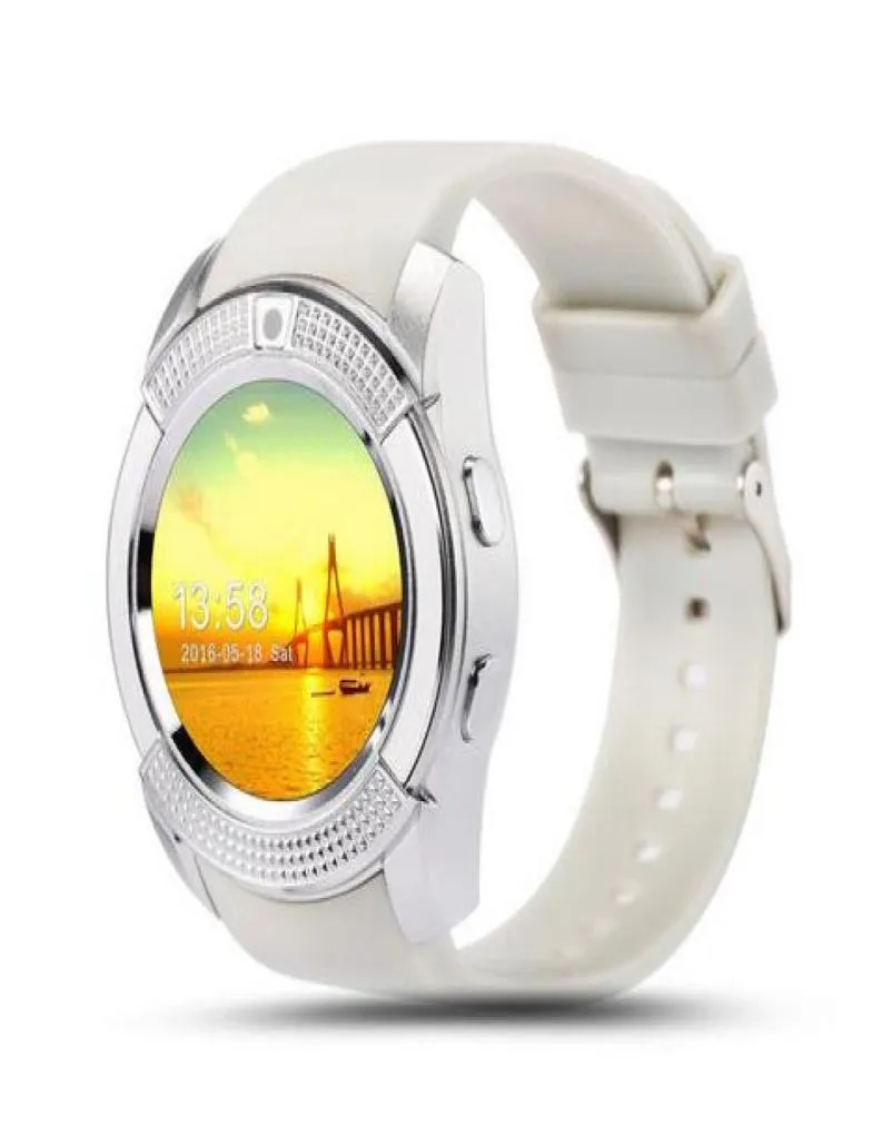 GPS Smart Watch Bluetooth Touch Screen Smart RandWatch z kamerą karty SIM Wodoodporna inteligentna bransoletka na iOS Android iPhone8110464