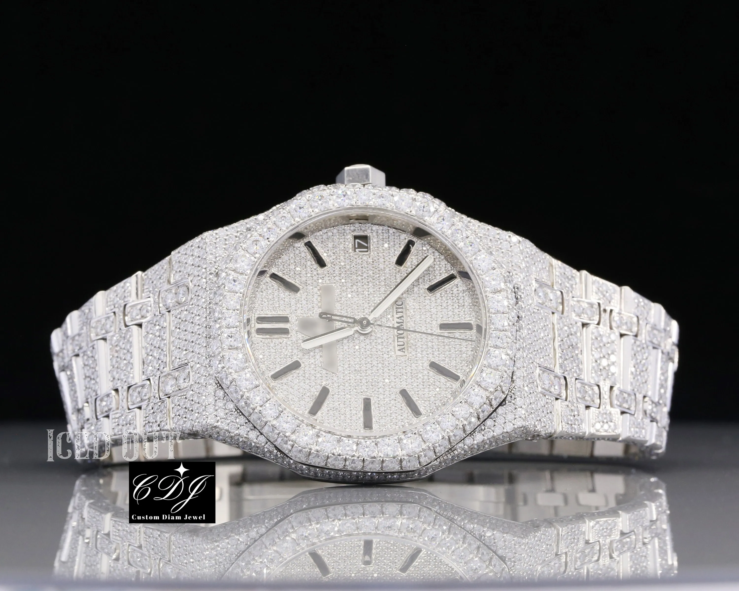 Ap Iced vvs niestandardowe moissanite diamond Out zegarek luksusowy popiersie Diamond Watch for Men Hip Hop Watch Biżuteria