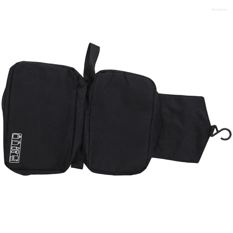 Косметички 2X Черная мужская сумка для туалетных принадлежностей Подвесной дорожный набор для бритья Органайзер Идеальный аксессуар