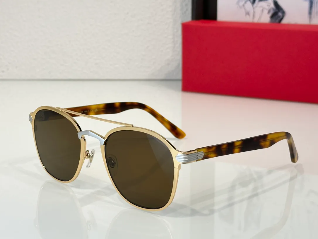 Designer-Sonnenbrille für Männer und Frauen 0012 Mode Sommeracetat Tempel Reisestil UV400 Anti-Ultraviolett Retro Oval Metall Vollrahmen Brille zufällige Box