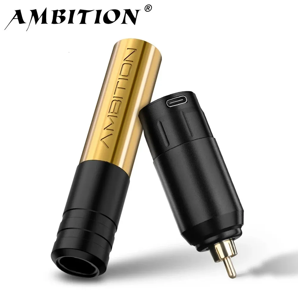 Ambition Rotary Tattoo Machine Pen 35mm Maquillage permanent RCA Eyeliner Cuir chevelu Sourcils Lèvres Outils Cartouche semi-permanente Aiguille 240311