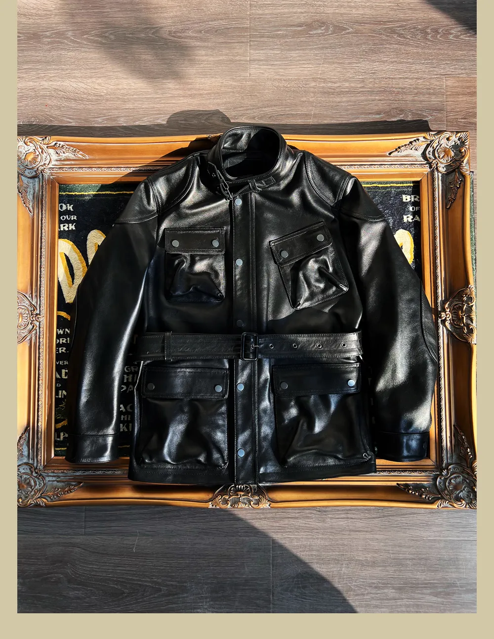 British Cowhide Jacket: Classic Mid Length Hunting British Cowhide Jacket: Classic Mid Length Hunting