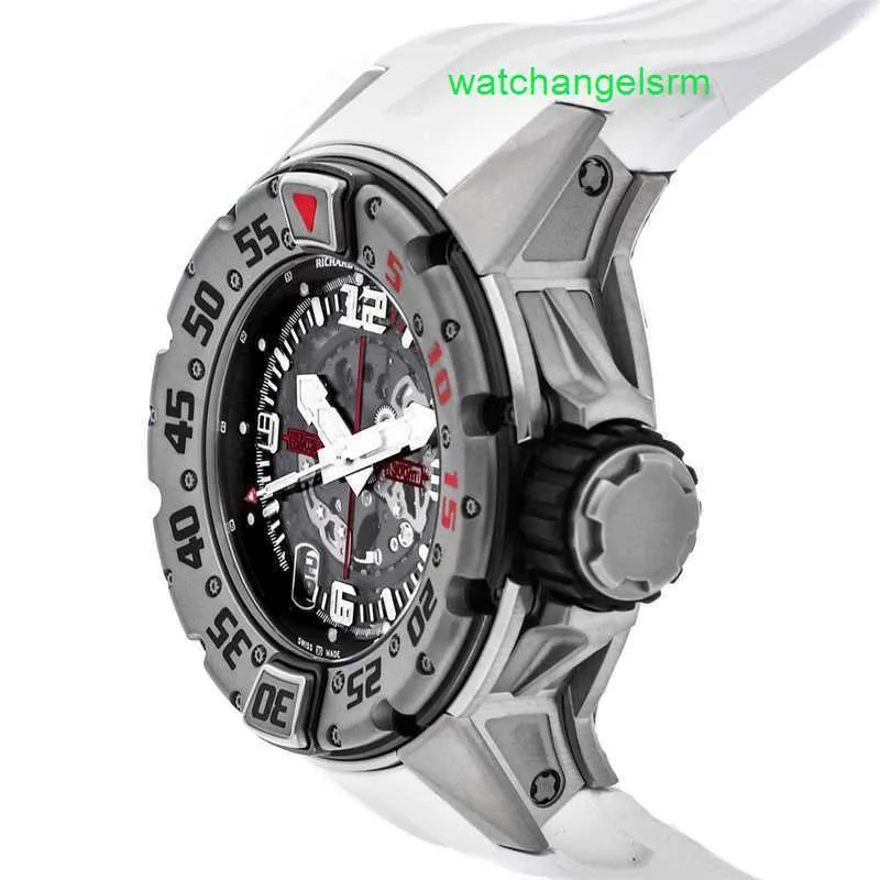 Crystal Automatic Wrist Watch RM Wristwatch RM028 Automatisk 47mm Titanium Mens Strap Watch RM028 AJ Ti-Ti