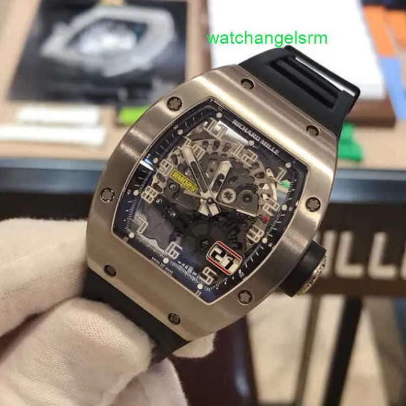 Racing Mechanical Wristwatch RM Wrist Watch Series Hollow Date Display 48*40mm RM029 Titanium Alloy Full Hollow