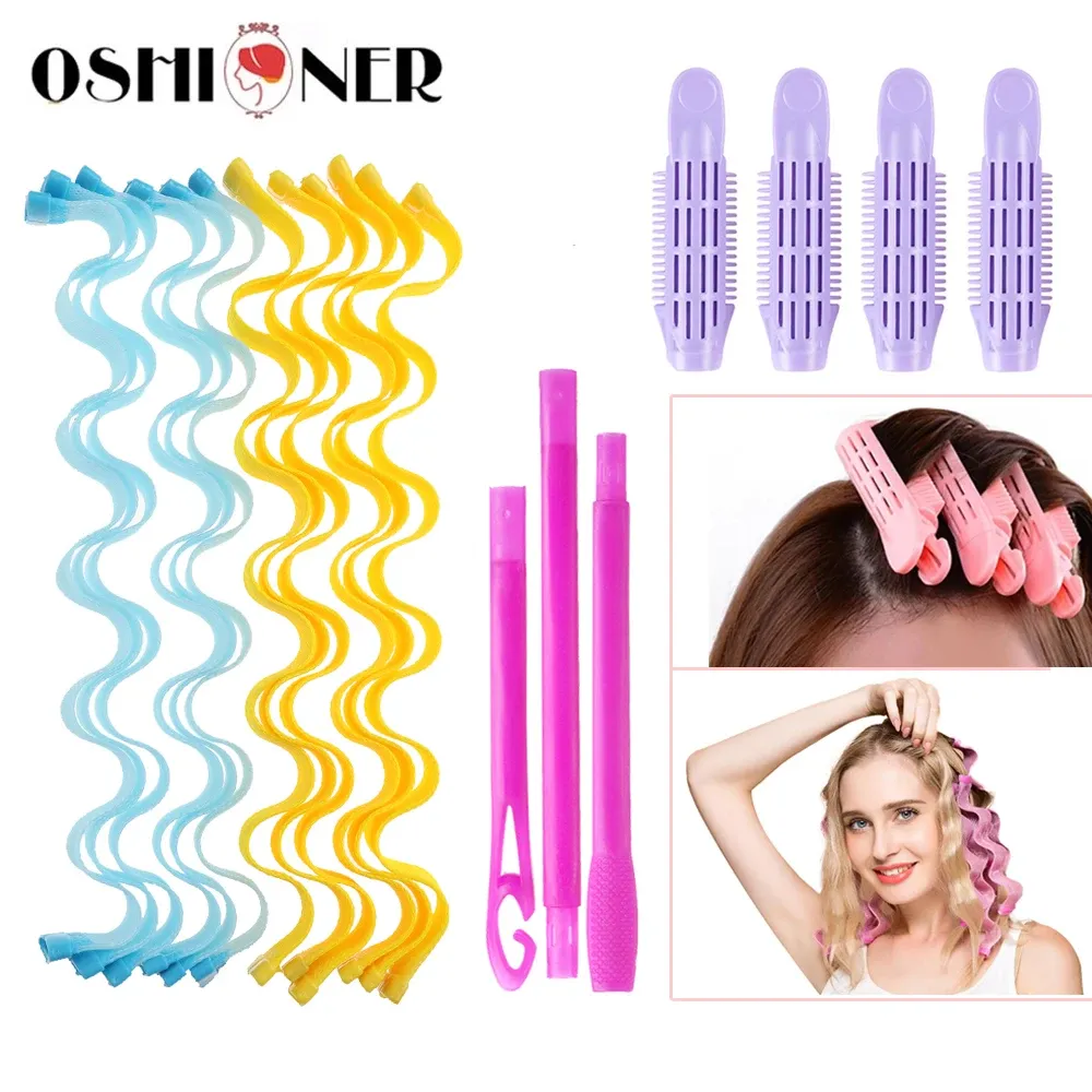 Narzędzia 28pcs DIY Magic Hair Curlers Zestaw 30 45 50 65 cm Przenośna fryzura wałka Roller Trwałe piękno makijaż narzędzia do stylizacji włosów