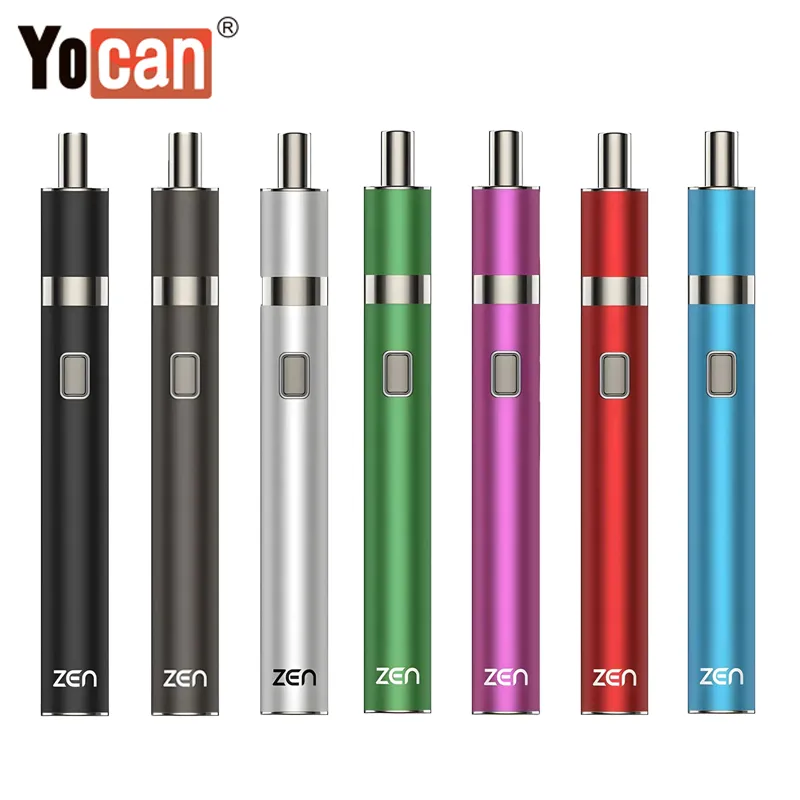 Yocan Zen Batteria 650mAh Kit vaporizzatore per cera a tensione regolabile E-sigaretta C4-DE Bobina USB Caricatore Vape Pen